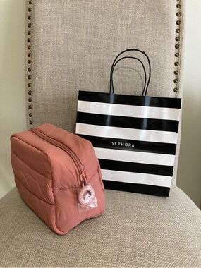 Sephora Quilted Makeup Pouch in Dusty Rose